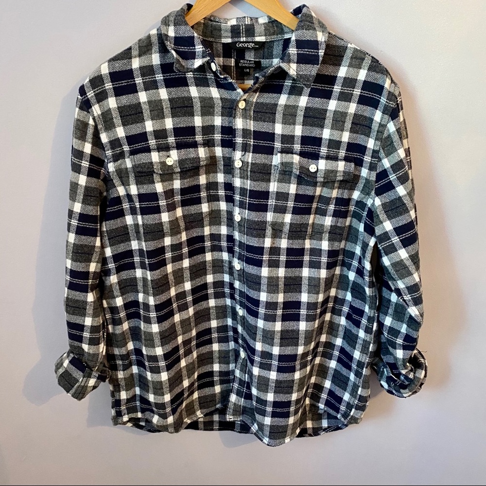 Large oversized plaid shirt/shacket